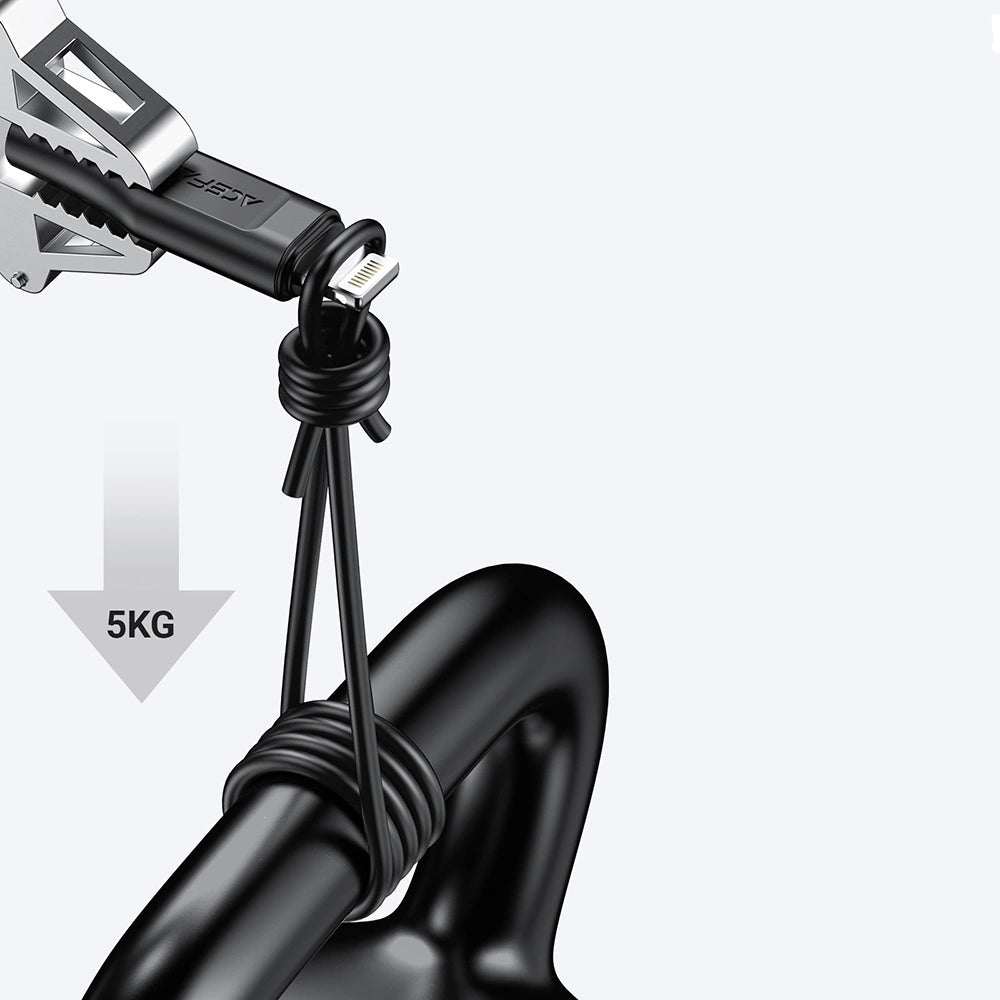 Acefast Kabel MFI USB Typ C - Lightning 1,2m, 30W, 3A schwarz (C3-01 schwarz)