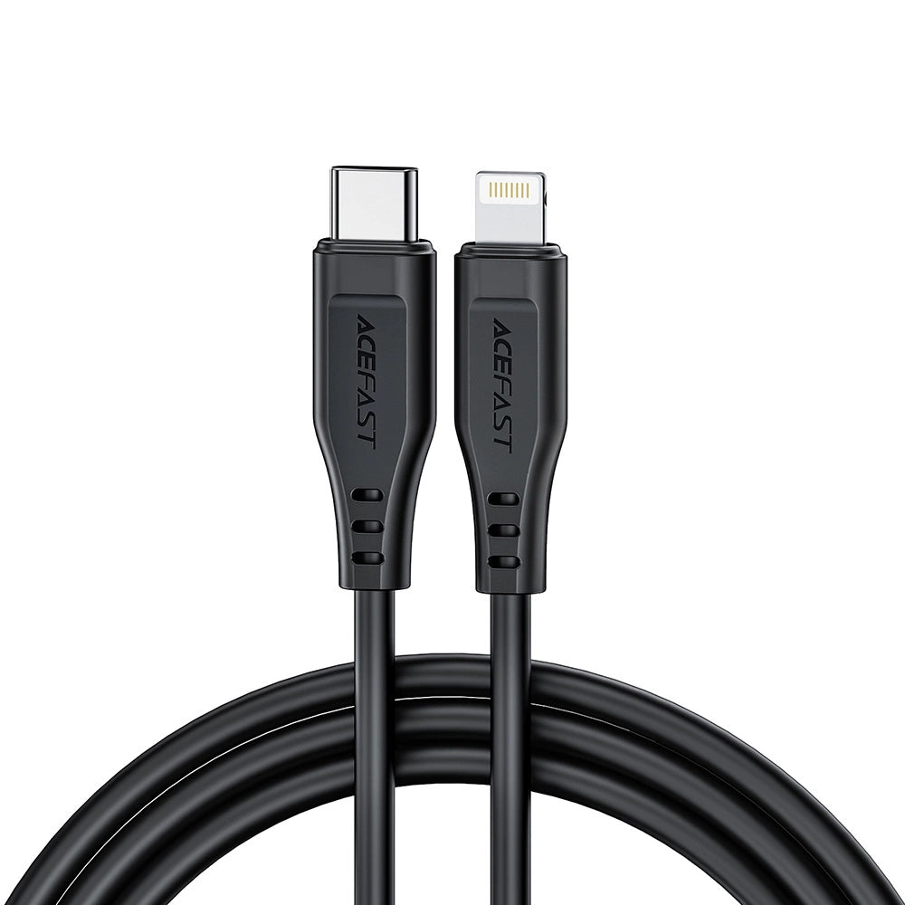 Acefast Kabel MFI USB Typ C - Lightning 1,2m, 30W, 3A schwarz (C3-01 schwarz)