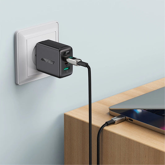 Acefast Kabel MFI USB Typ C - Lightning 1,2m, 30W, 3A schwarz (C6-01 Black)