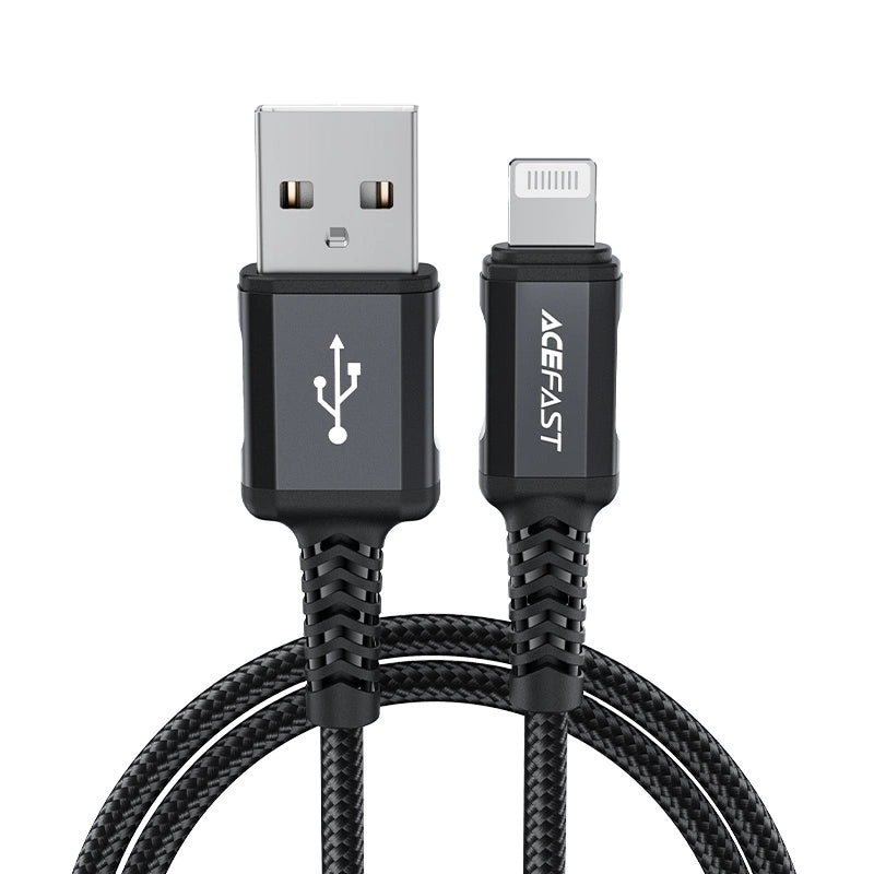 Acefast MFI USB - Lightning -Kabel 1,8 m, 2,4 A schwarz (C4-02 A Black)