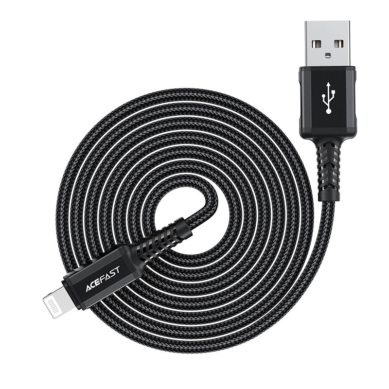 Acefast MFI USB - Lightning -Kabel 1,8 m, 2,4 A schwarz (C4-02 A Black)