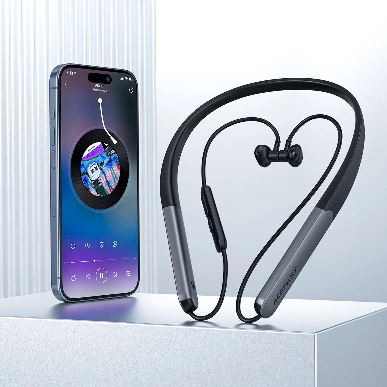 Acefast N1 kabellose In-Ear-Kopfhörer + USB-A-USB-C-Kabel – Schwarz