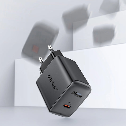 Acefast schnelles USB Typ C 20W Power Delivery Ladegerät schwarz (A1 EU schwarz)