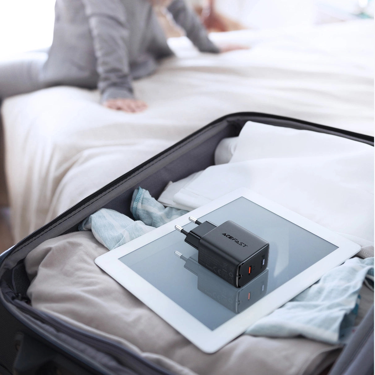 Acefast schnelles USB Typ C 20W Power Delivery Ladegerät schwarz (A1 EU schwarz)