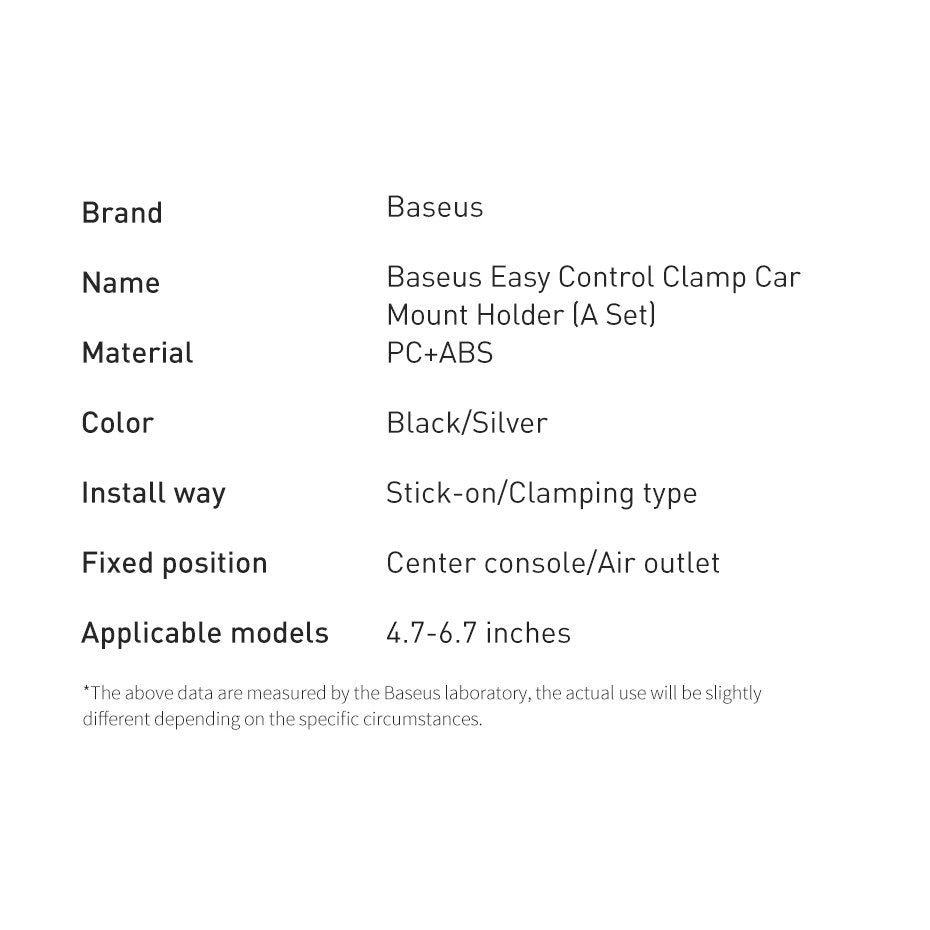 Baseus 2in1 Autohalterung für Cockpit und Lüftungsgitter schwarz (SUYK000001)