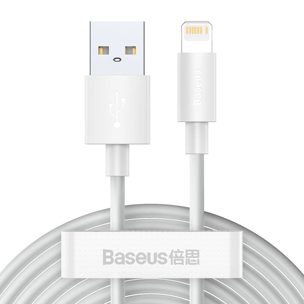 Baseus 2x USB - Lightning Schnellladekabel 1,5 m weiß (TZCALZJ-02)