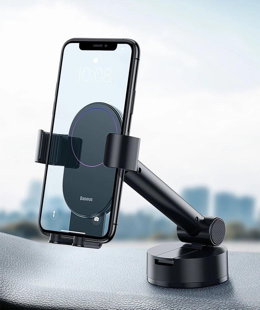 Baseus Auto Halter Armaturenbrett Windschutzscheibe Halterung Gravity Automatischer schwarz (SUYL-JY01)