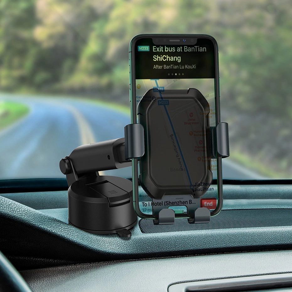 Baseus Auto Halter Armaturenbrett Windschutzscheibe Halterung Gravity Automatischer schwarz (SUYL-TK01)