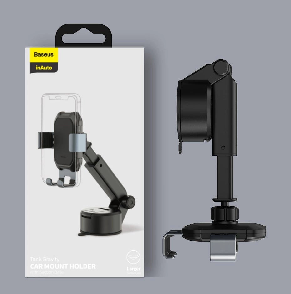 Baseus Auto Halter Armaturenbrett Windschutzscheibe Halterung Gravity Automatischer schwarz (SUYL-TK01)
