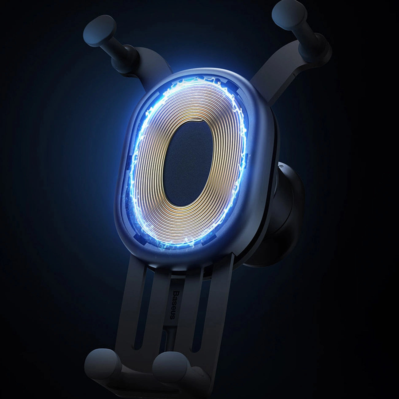 Baseus Autohalterung mit integriertem 15-W-Induktionsladegerät für Lüftungsschlitze in Schwarz