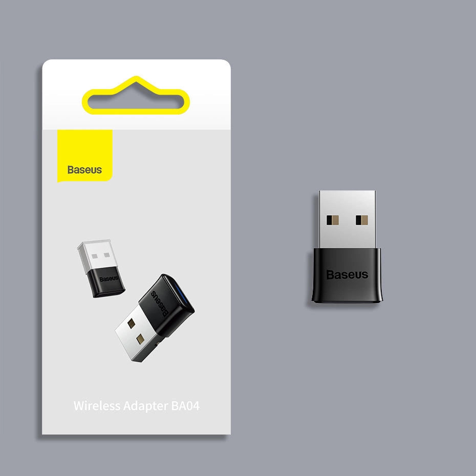 Baseus BA04 Mini Bluetooth 5.0 USB Adapter Empfänger Sender für Computer schwarz (ZJBA000001)
