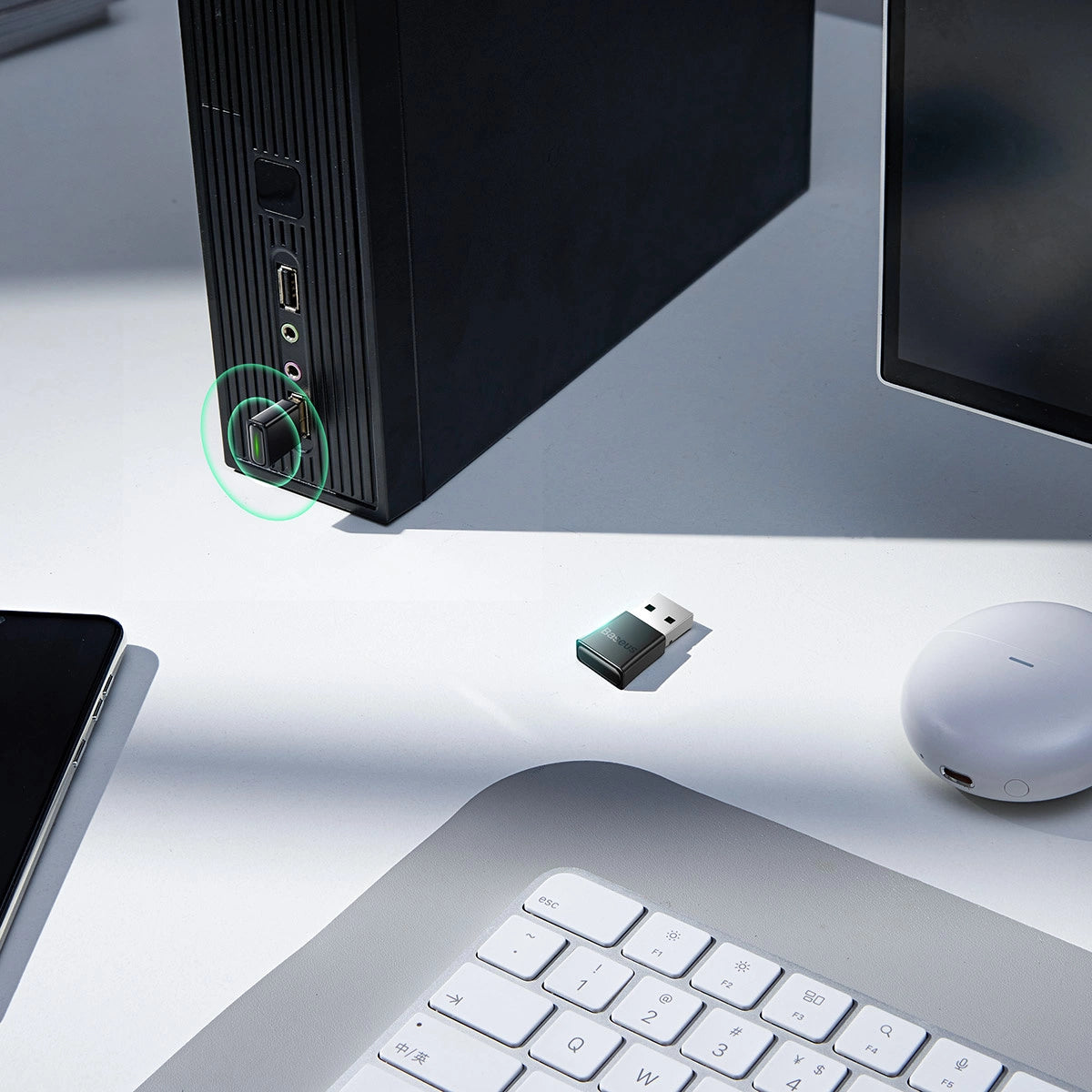 Baseus BA07 Bluetooth-USB-Adapter – Schwarz