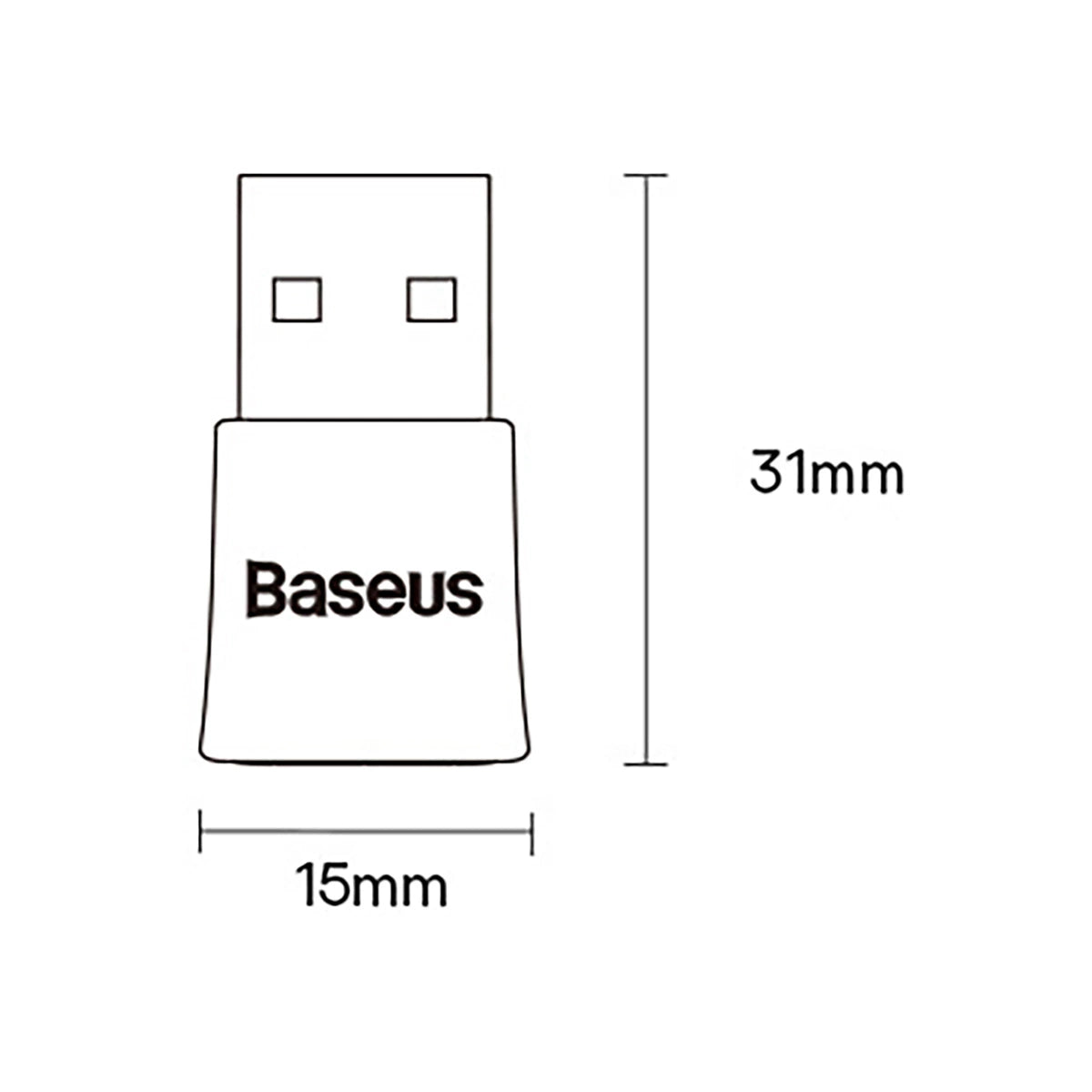 Baseus BA07 Bluetooth-USB-Adapter – Schwarz