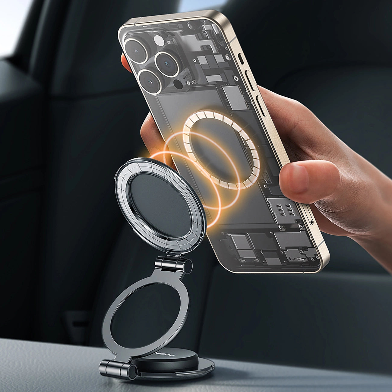 Baseus BS-CW06 MagPro II Handyhalterung mit MagSafe für Armaturenbrett - Schwarz