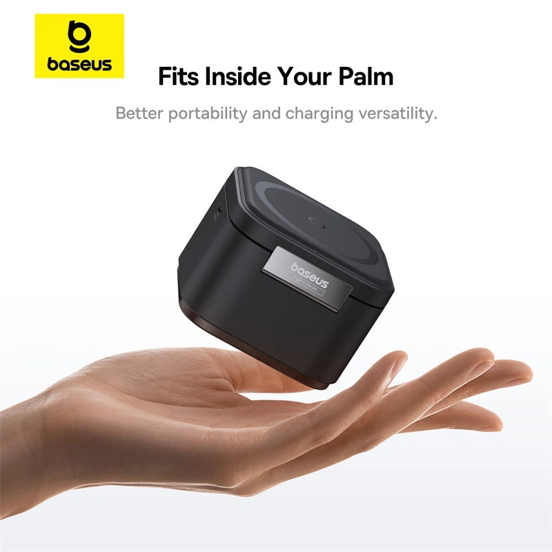 Baseus BS-W531 MagSafe / Qi USB-C 20W 2-in-1 Kabelloses Ladegerät - Schwarz
