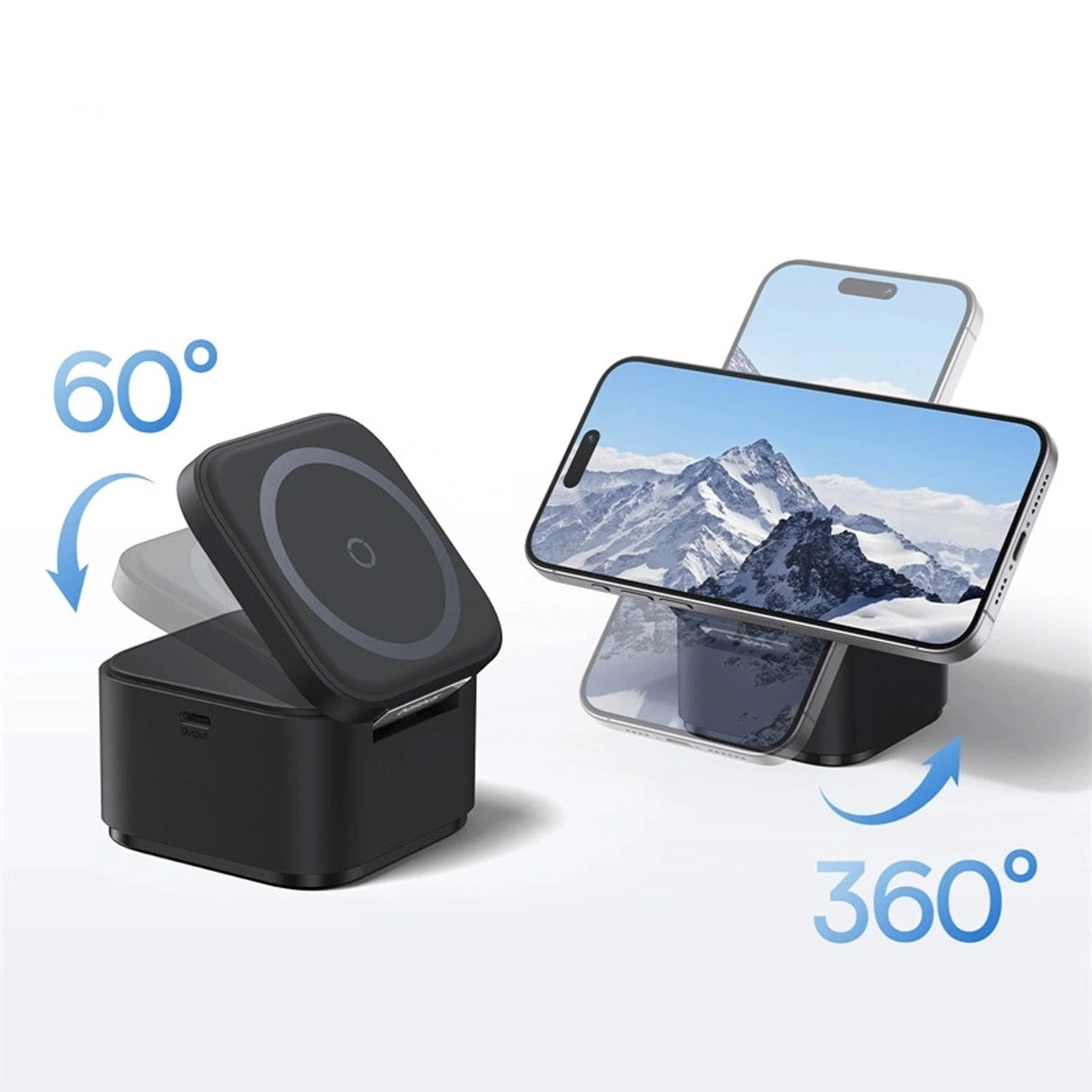 Baseus BS-W531 MagSafe / Qi USB-C 20W 2-in-1 Kabelloses Ladegerät - Schwarz