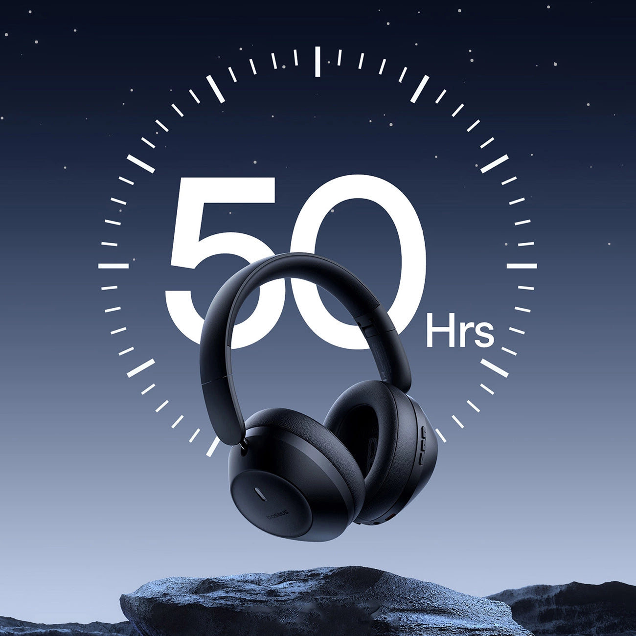 Baseus Bass 30 Max On-Ear-Bluetooth 5.3-Funkkopfhörer – Schwarz