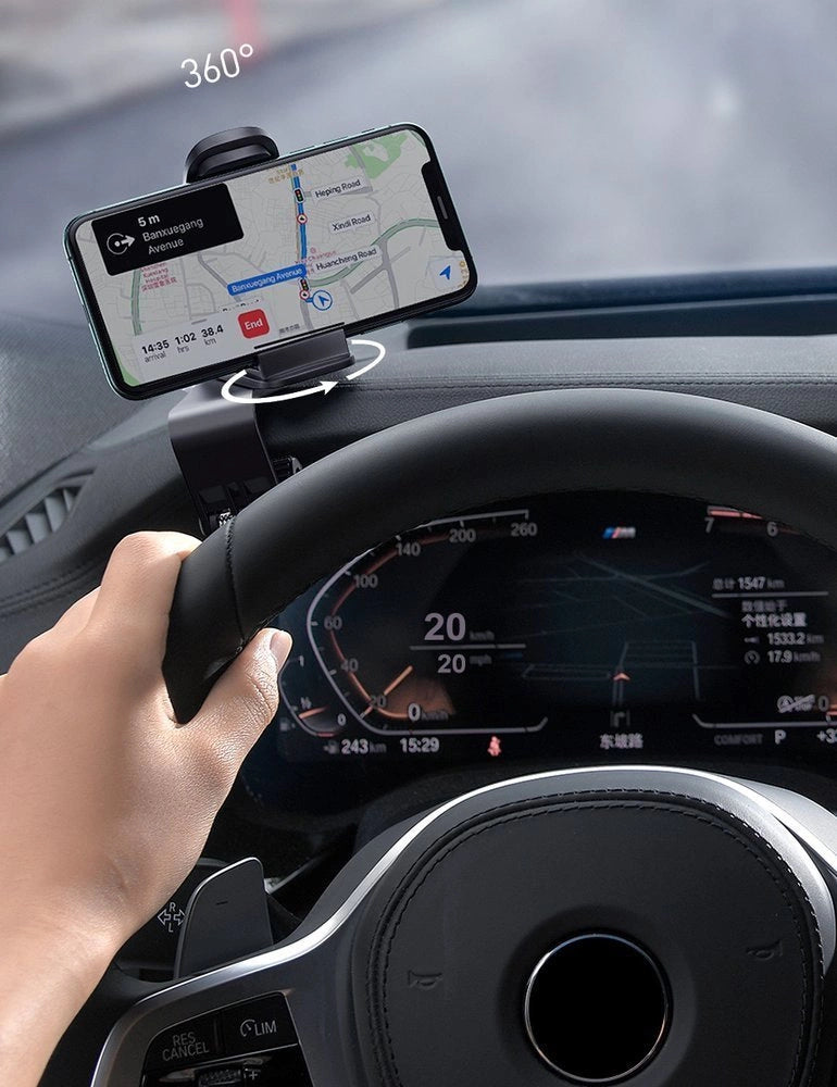 Baseus Big Mouth Pro Bracket Auto Halterung Klipp-Klammer-Halter für Armaturenbrett schwarz (SUDZ-A01)