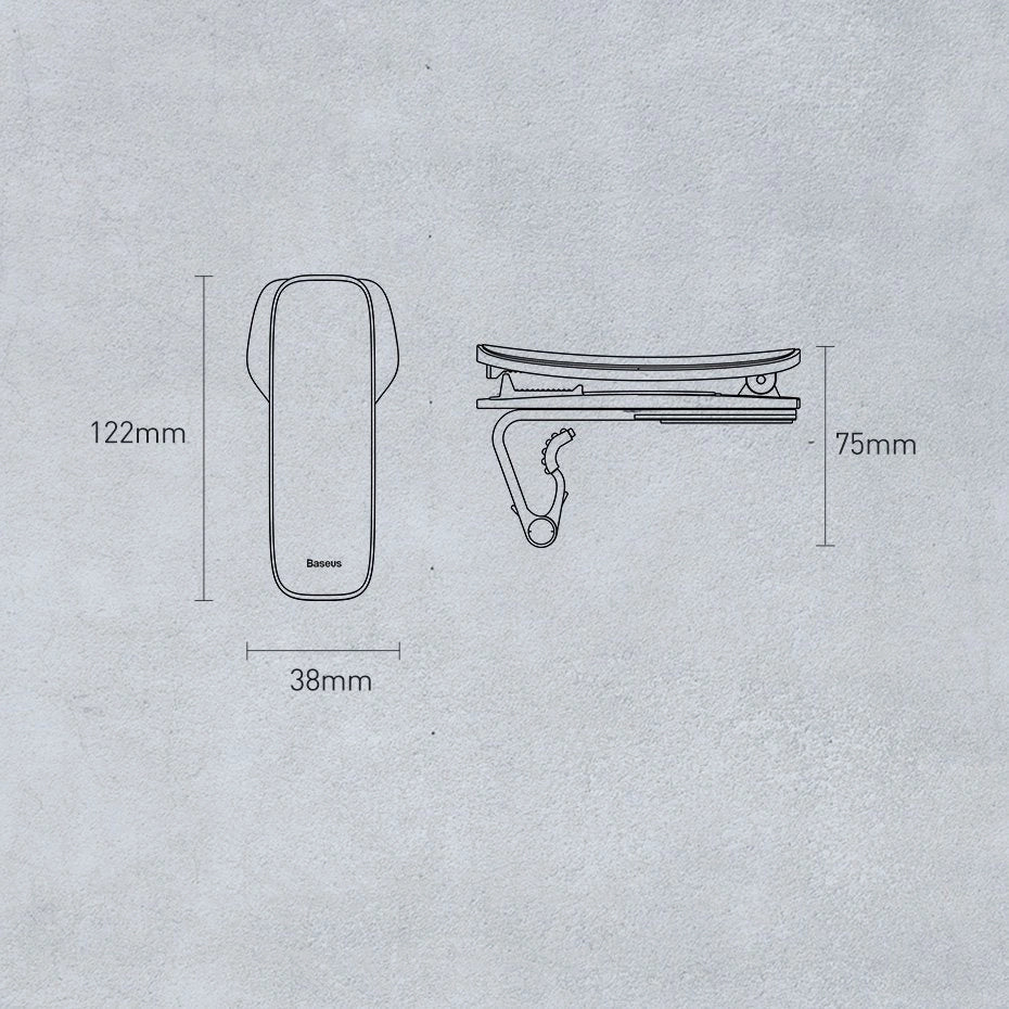 Baseus Big Mouth Pro Bracket Auto Halterung Klipp-Klammer-Halter für Armaturenbrett schwarz (SUDZ-A01)