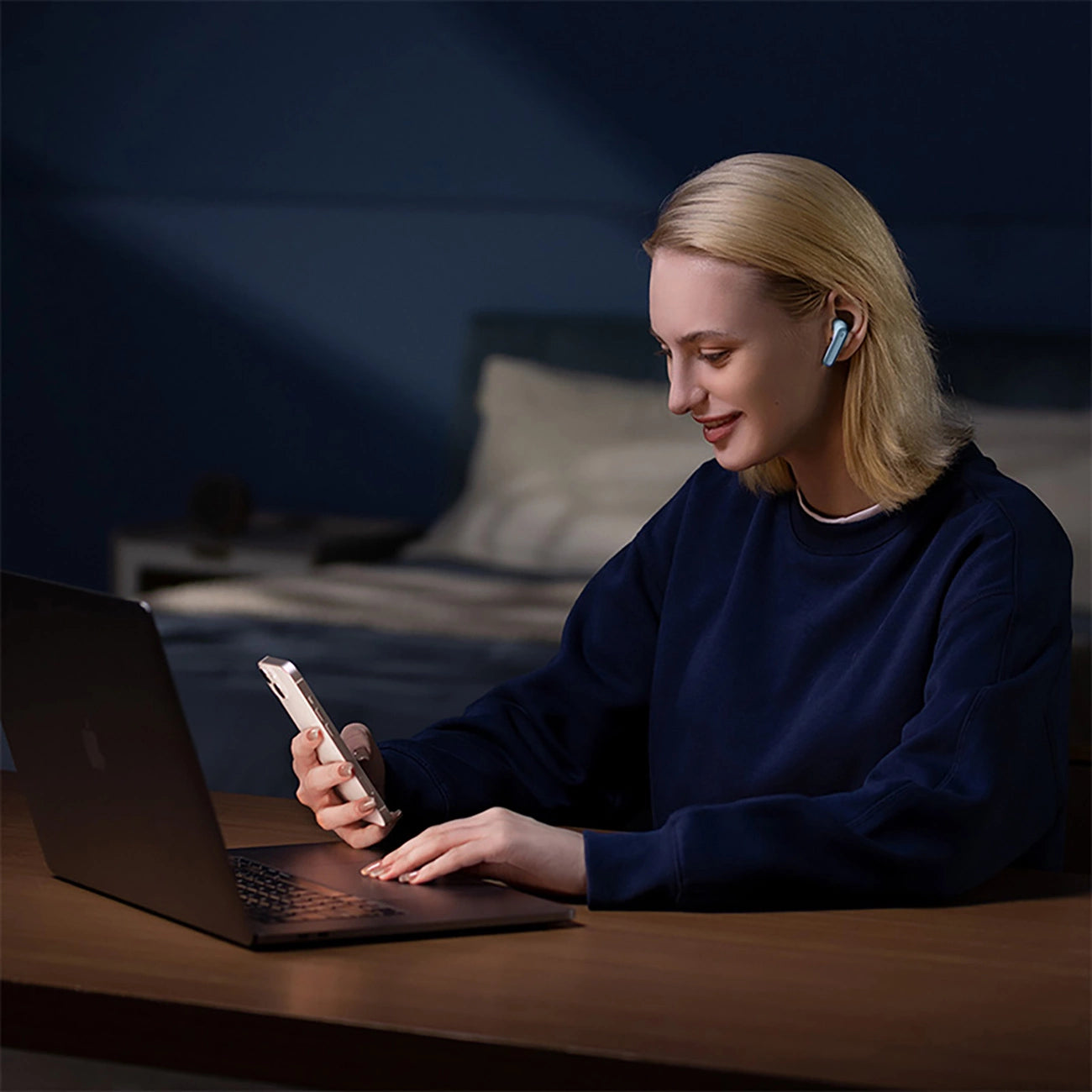 Baseus Bowie E5 TWS kabellose Kopfhörer – blau