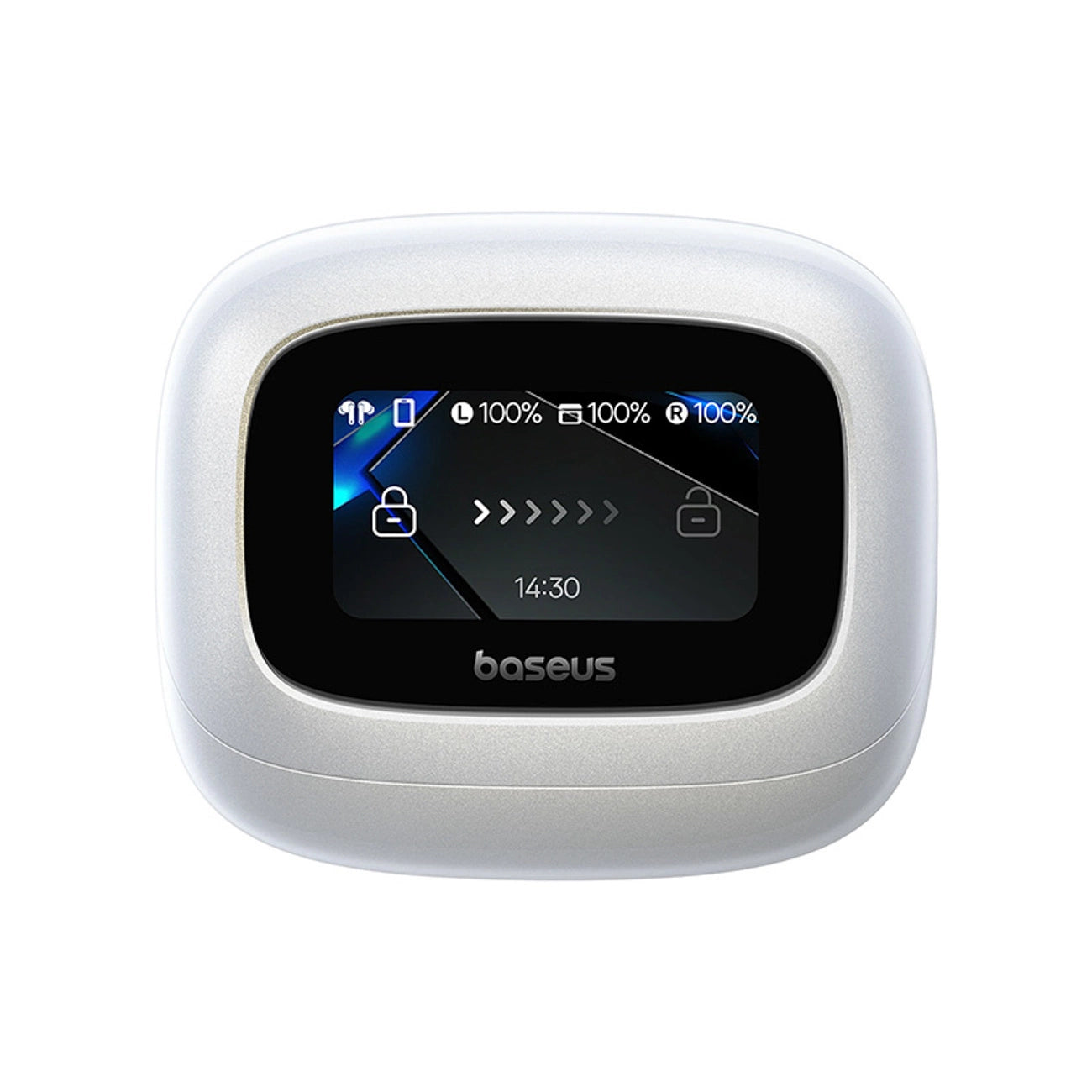 Baseus Bowie M2s Ultra TWS Kabellose In-Ear-Kopfhörer mit interaktivem Bildschirm – Weiß