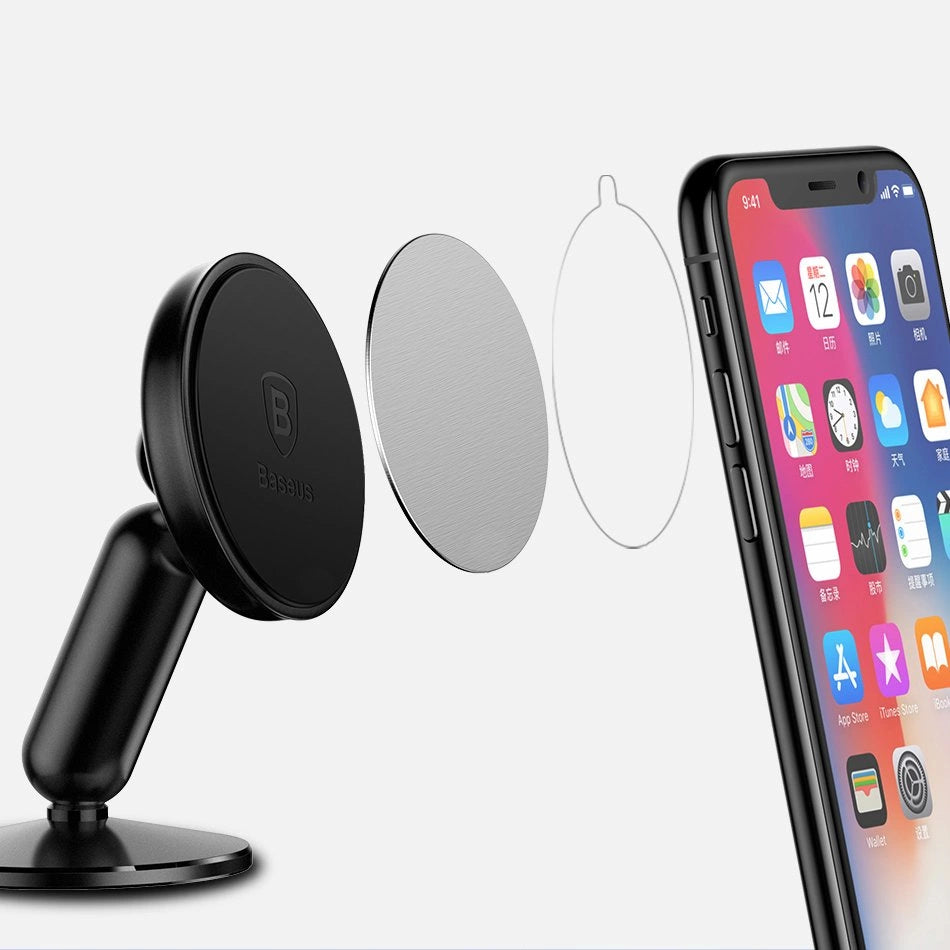 Baseus Bullet An On-board Magnetic Bracket Auto Halterung Magnet Handyhalter für Armaturenbrett schwarz (SUYZD-01)