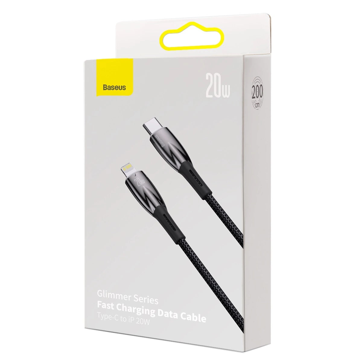 Baseus CADH000101 Lightning – USB-C PD-Kabel 20 W 480 Mbit/s 2 m – Schwarz