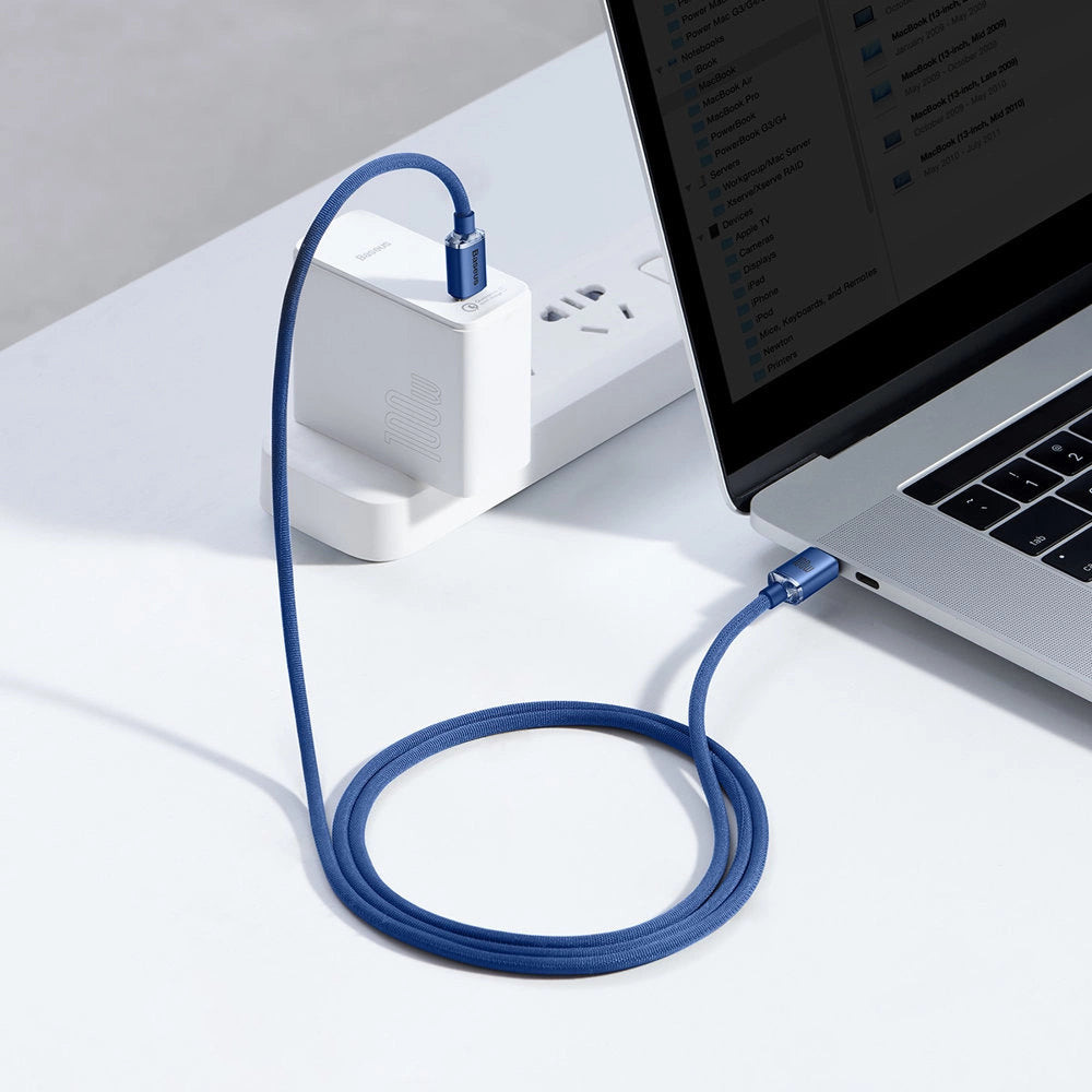 Baseus CAJY000603 USB-C – USB-C PD-Kabel 100 W 5 A 480 Mbit/s 1,2 m – blau