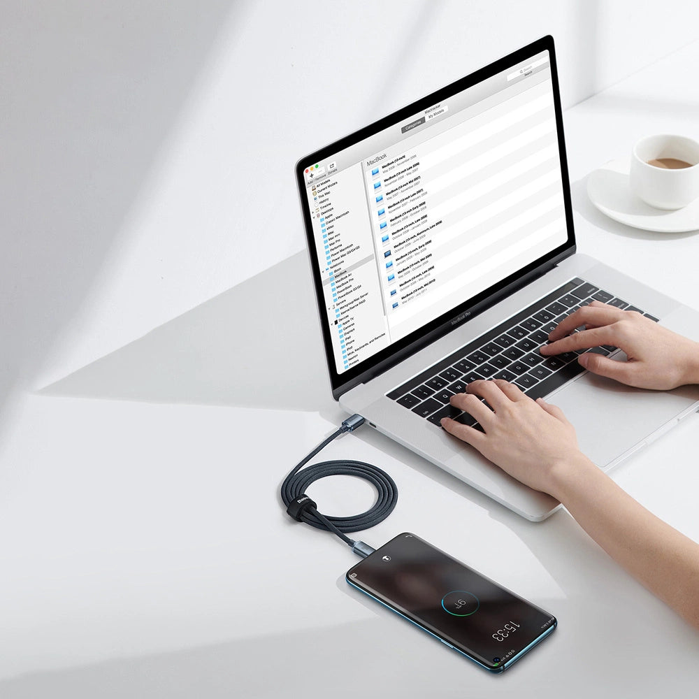 Baseus CAJY000605 USB-C – USB-C PD-Kabel 100 W 5 A 480 Mbit/s 1,2 m – Lila