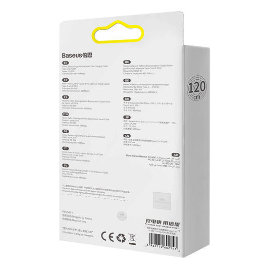 Baseus CAJY001303 Lightning – USB-C PD-Kabel 20 W 480 Mbit/s 1,2 m – blau