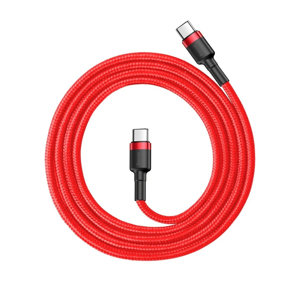 Baseus CATKLF-G09 USB-C – USB-C PD QC-Kabel 60 W 3 A 480 Mbit/s 1 m – rot