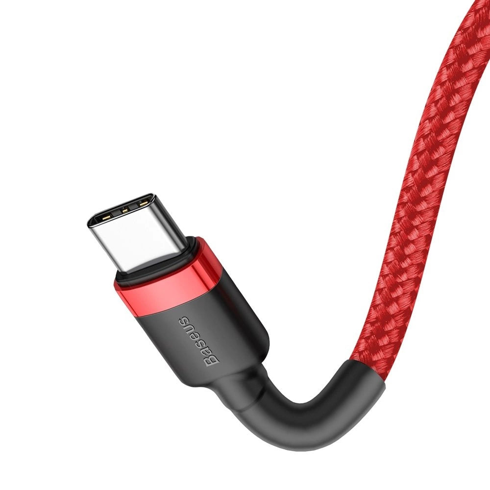 Baseus CATKLF-G09 USB-C – USB-C PD QC-Kabel 60 W 3 A 480 Mbit/s 1 m – rot