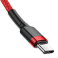 Baseus CATKLF-G09 USB-C – USB-C PD QC-Kabel 60 W 3 A 480 Mbit/s 1 m – rot
