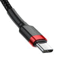 Baseus CATKLF-H91 USB-C – USB-C PD QC-Kabel 60 W 3 A 480 Mbit/s 2 m – Schwarz und Rot