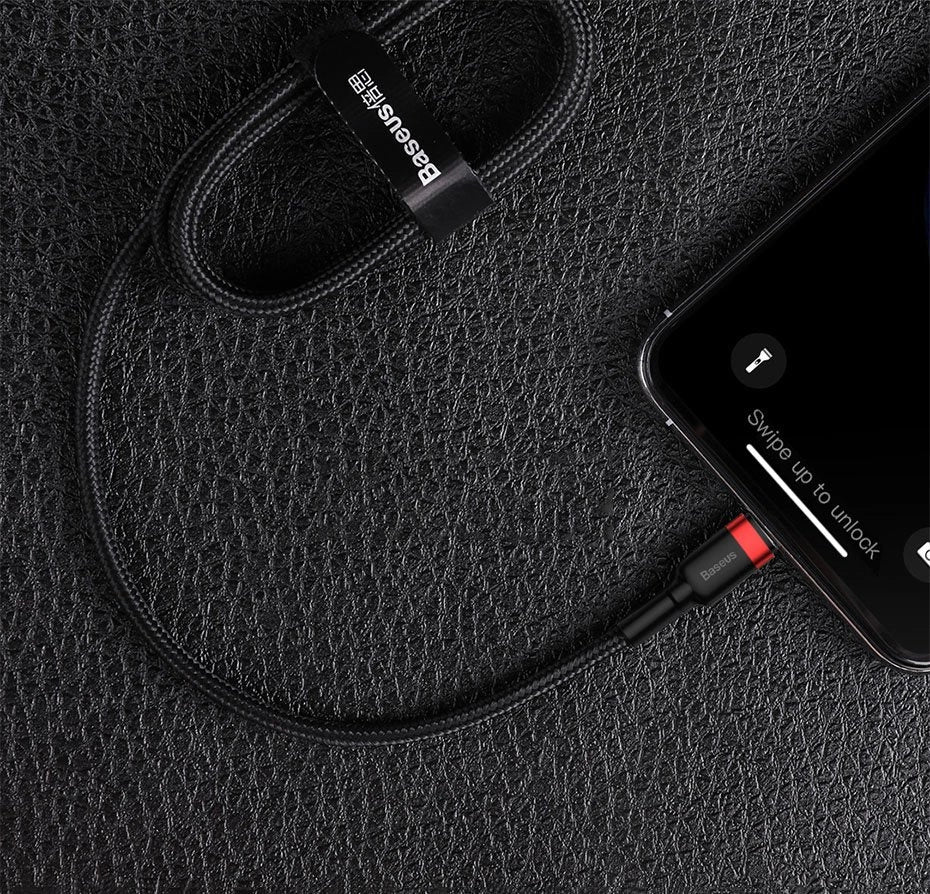 Baseus CATLKLF-G1 Lightning – USB-C PD QC-Kabel 18 W 480 Mbit/s 1 m – Schwarz und Grau