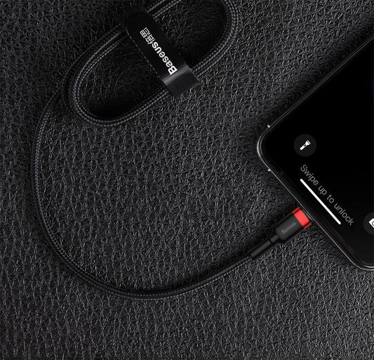 Baseus CATLKLF-G1 Lightning – USB-C PD QC-Kabel 18 W 480 Mbit/s 1 m – Schwarz und Grau