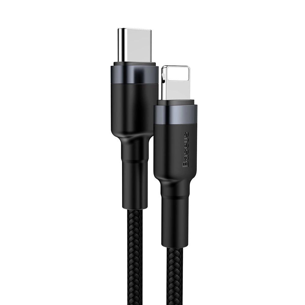 Baseus CATLKLF-G1 Lightning – USB-C PD QC-Kabel 18 W 480 Mbit/s 1 m – Schwarz und Grau