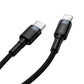 Baseus CATLKLF-G1 Lightning – USB-C PD QC-Kabel 18 W 480 Mbit/s 1 m – Schwarz und Grau