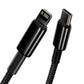 Baseus CATLWJ-01 Lightning – USB-C PD-Kabel 20 W 480 Mbit/s 1 m – Schwarz