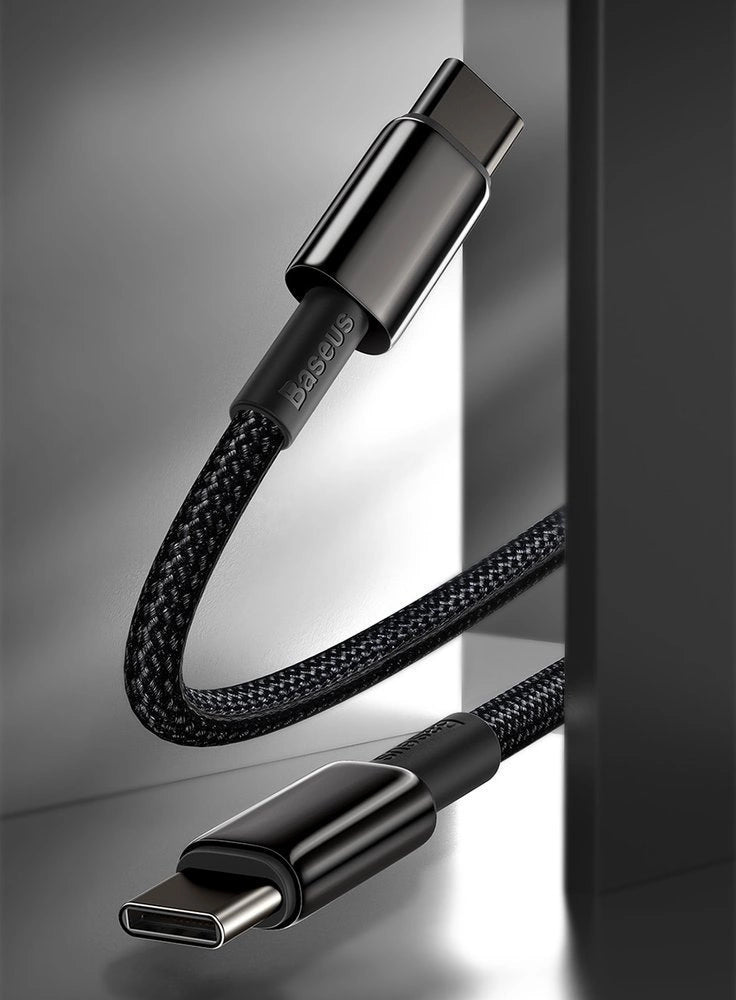 Baseus CATWJ-01 USB-C – USB-C PD QC-Kabel 100 W 5 A 1 m – schwarz