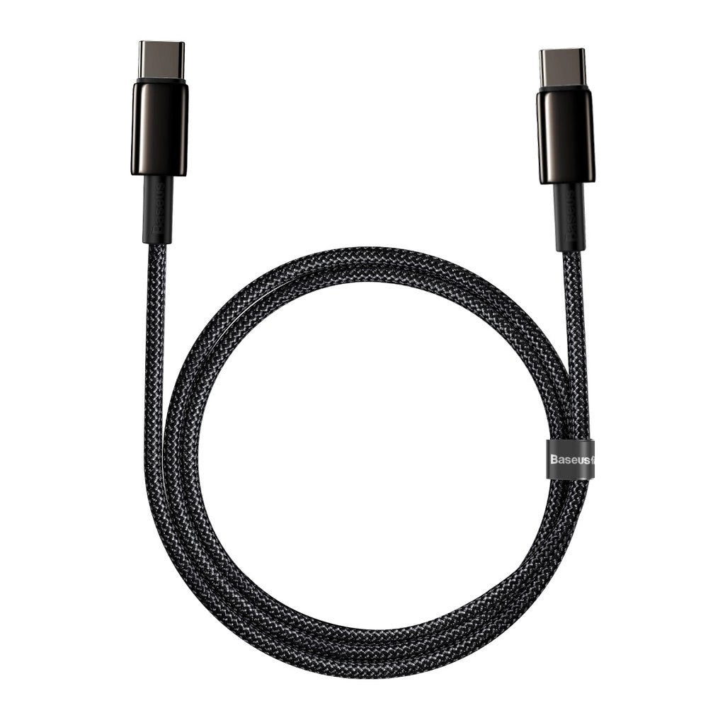 Baseus CATWJ-01 USB-C – USB-C PD QC-Kabel 100 W 5 A 1 m – schwarz