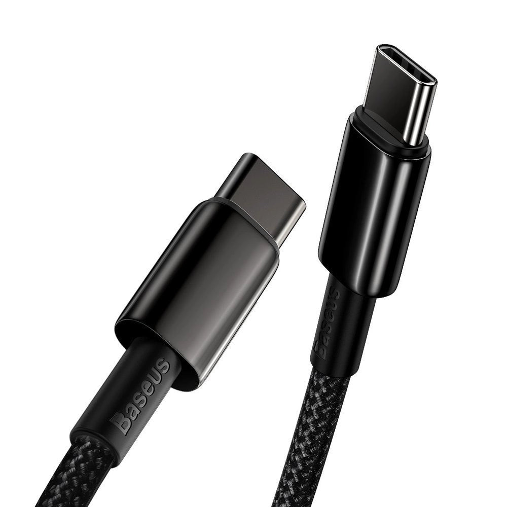 Baseus CATWJ-01 USB-C – USB-C PD QC-Kabel 100 W 5 A 1 m – schwarz