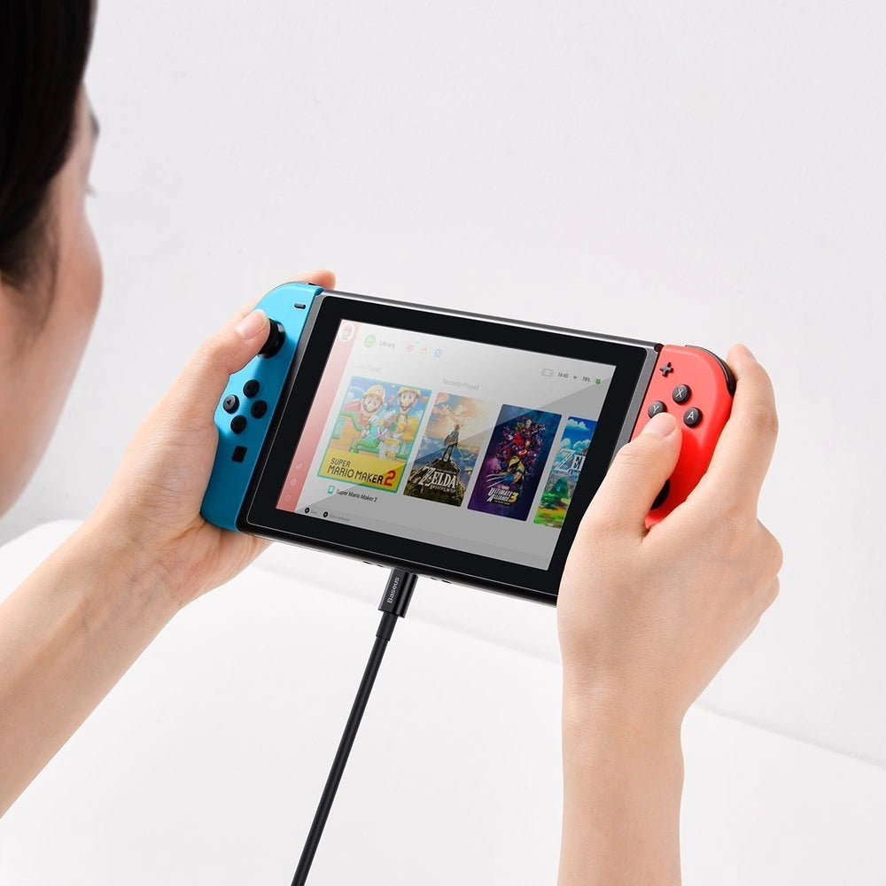 Baseus CATYS-C01 USB-C – USB-C PD QC FCP Kabel 100 W 5 A 480 Mbit/s 2 m – Schwarz