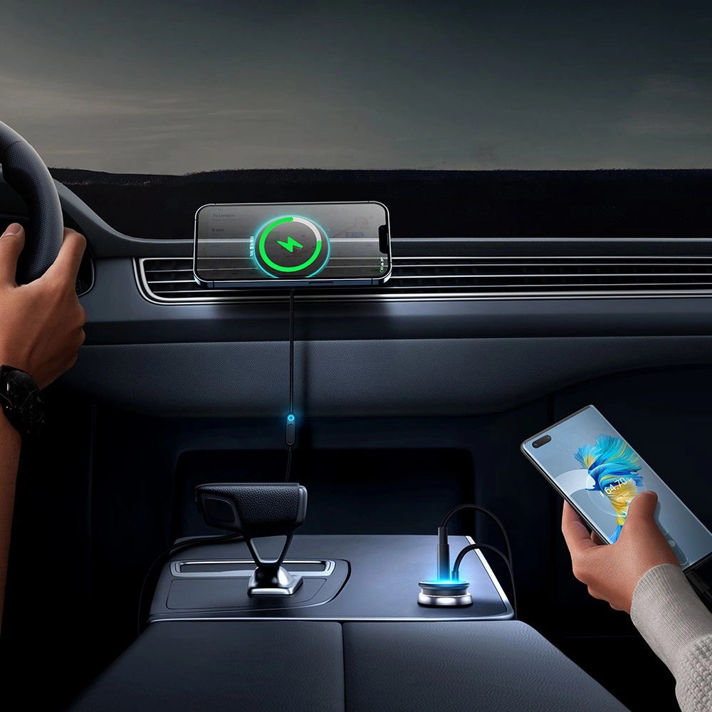 Baseus CW01 MagSafe 15W USB 25W induktives Autoladegerät - Schwarz