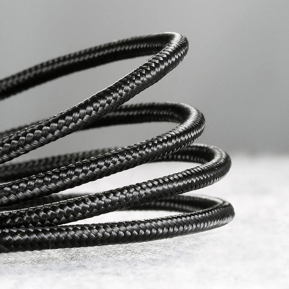 Baseus Cafule Cable strapazierfähiges Nylonkabel USB / Micro USB 2A 3M schwarz-rot (CAMKLF-H91)