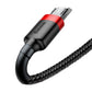 Baseus Cafule Cable strapazierfähiges Nylonkabel USB / Micro USB 2A 3M schwarz-rot (CAMKLF-H91)