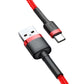 Baseus Cafule Cable strapazierfähiges Nylonkabel USB / USB-C QC3.0 2A 3M rot (CATKLF-U09)