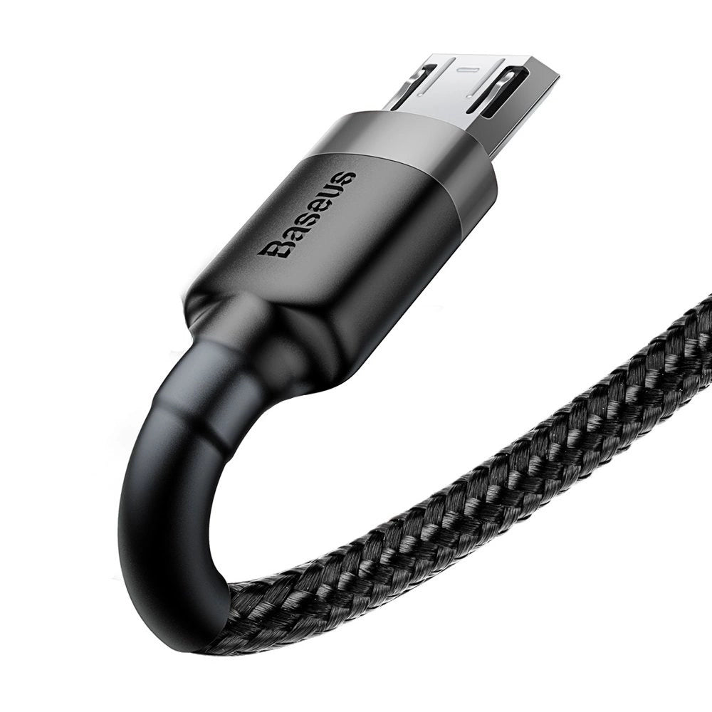 Baseus Cafule Kabel CAMKLF-AG1 USB-A / Micro USB 2,4A 0,5 m - schwarz-grau