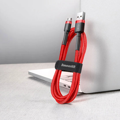 Baseus Cafule Kabel CAMKLF-B09 USB-A / Micro USB 2,4A 1 m - rot