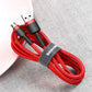 Baseus Cafule Kabel CAMKLF-B09 USB-A / Micro USB 2,4A 1 m - rot